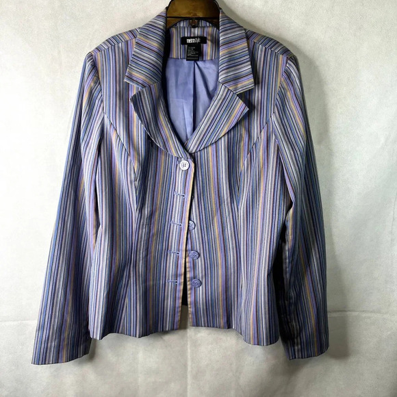 Metrostyle Colorful Striped Blazer Jacket Size 12‎ - Picture 10 of 10